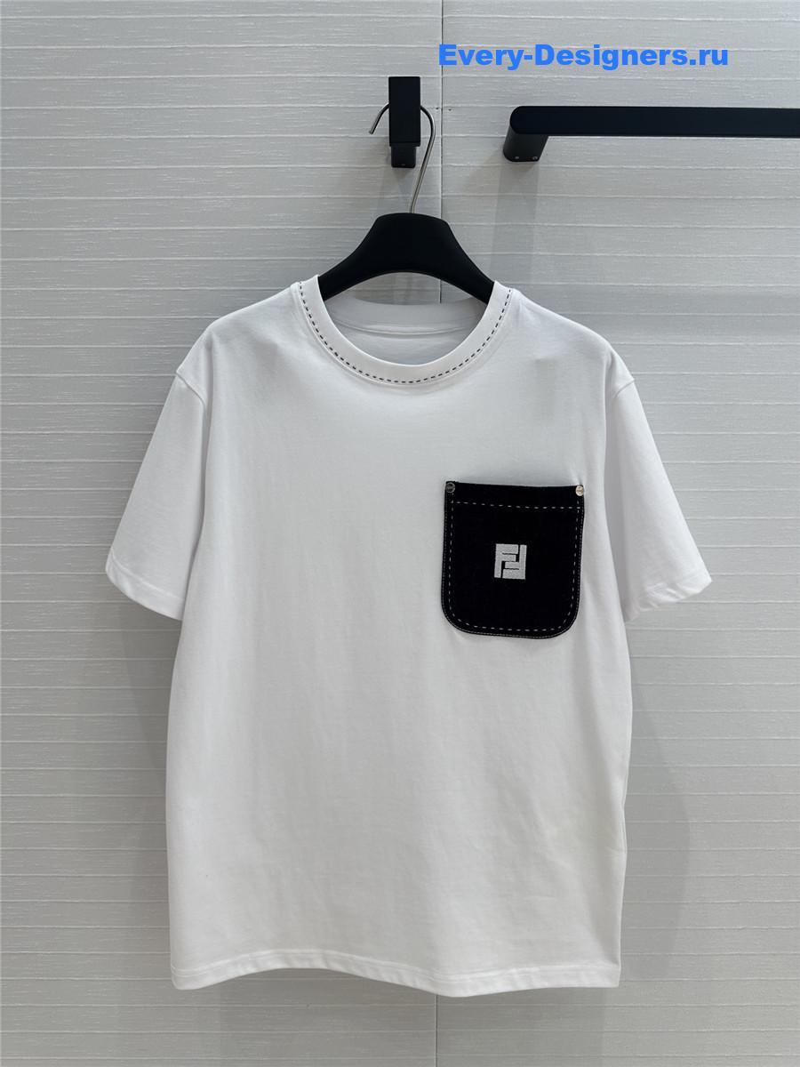 F**di embroidered logo short-sleeved t-shirt