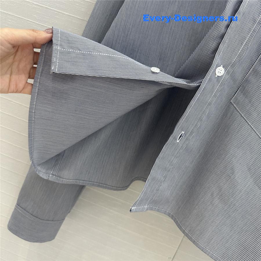 Ce1i*e striped cotton and silk shirt