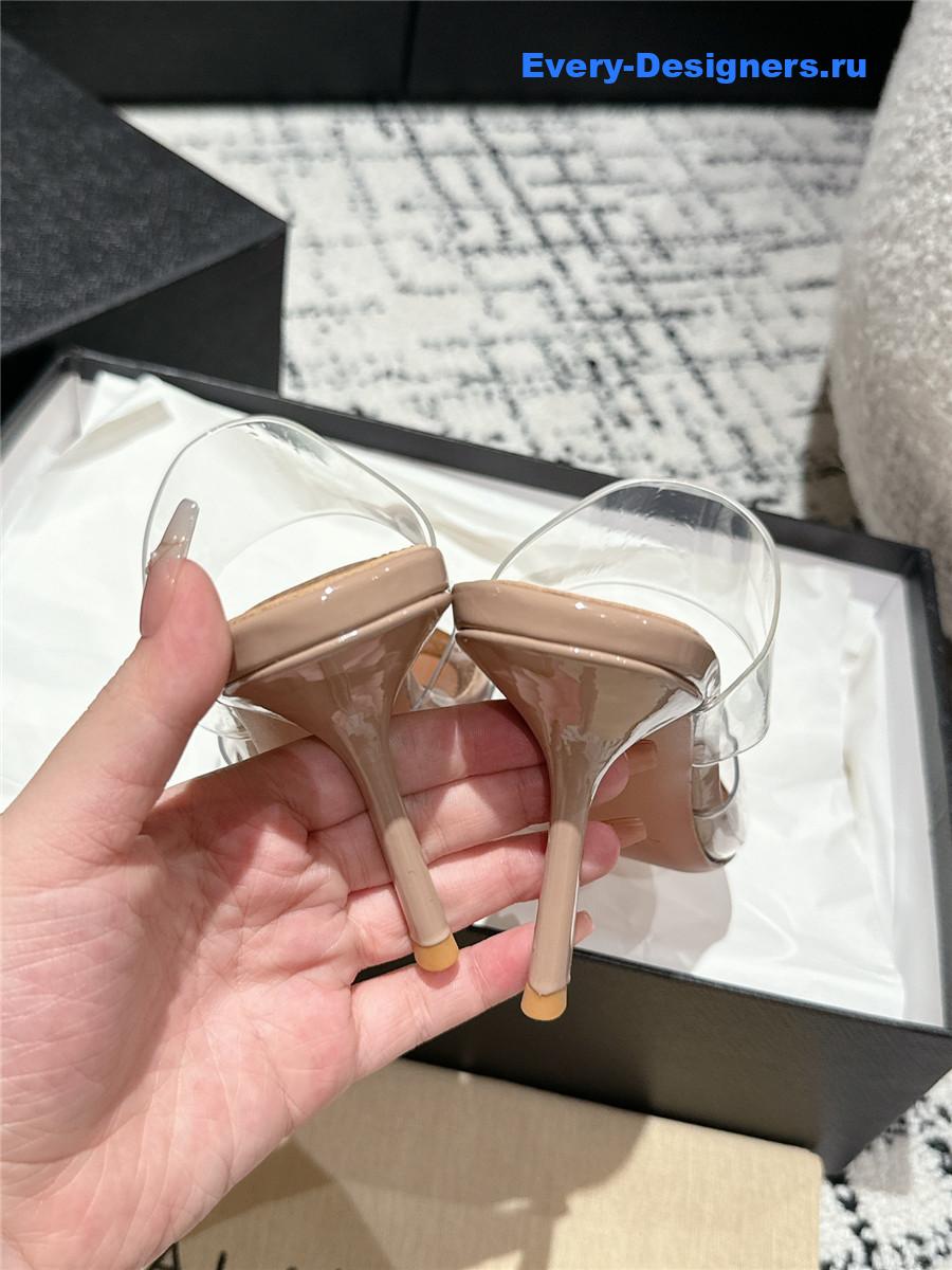 Alaia Cœur Patent Leather and PU Mules