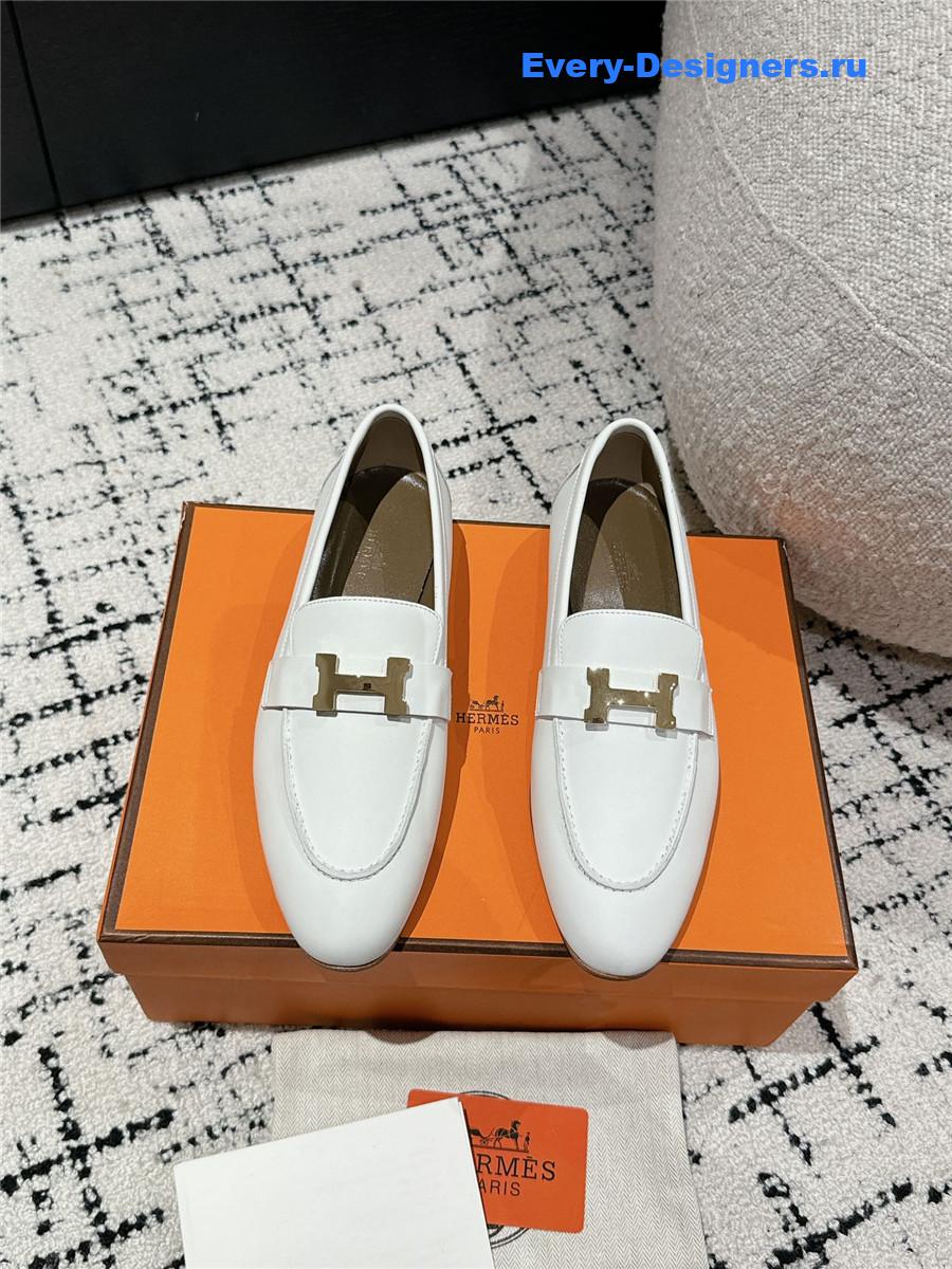 H**me5 women’s white loafers