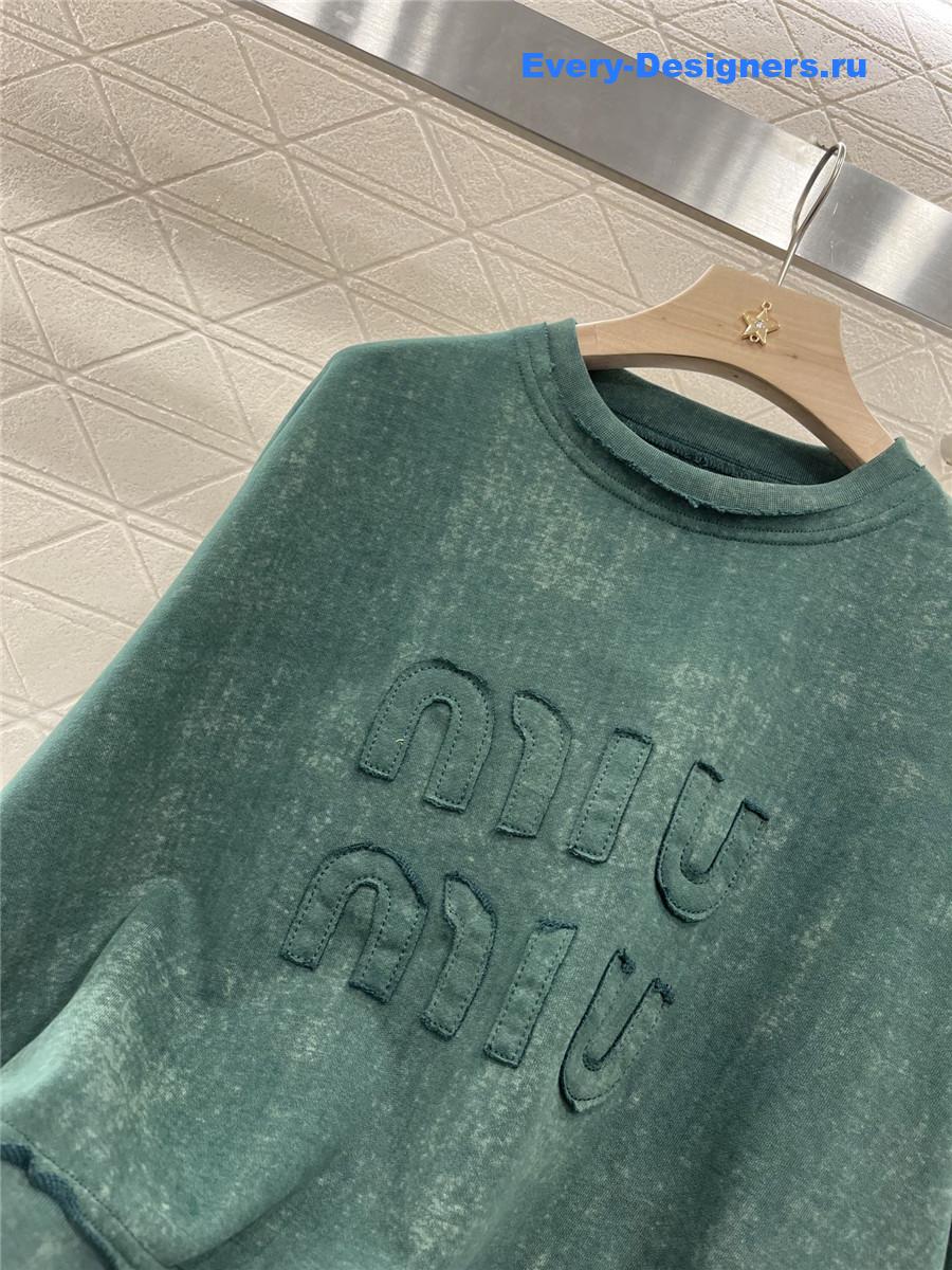 Miu Miu Crew Neck Logo Sweatshirt Set