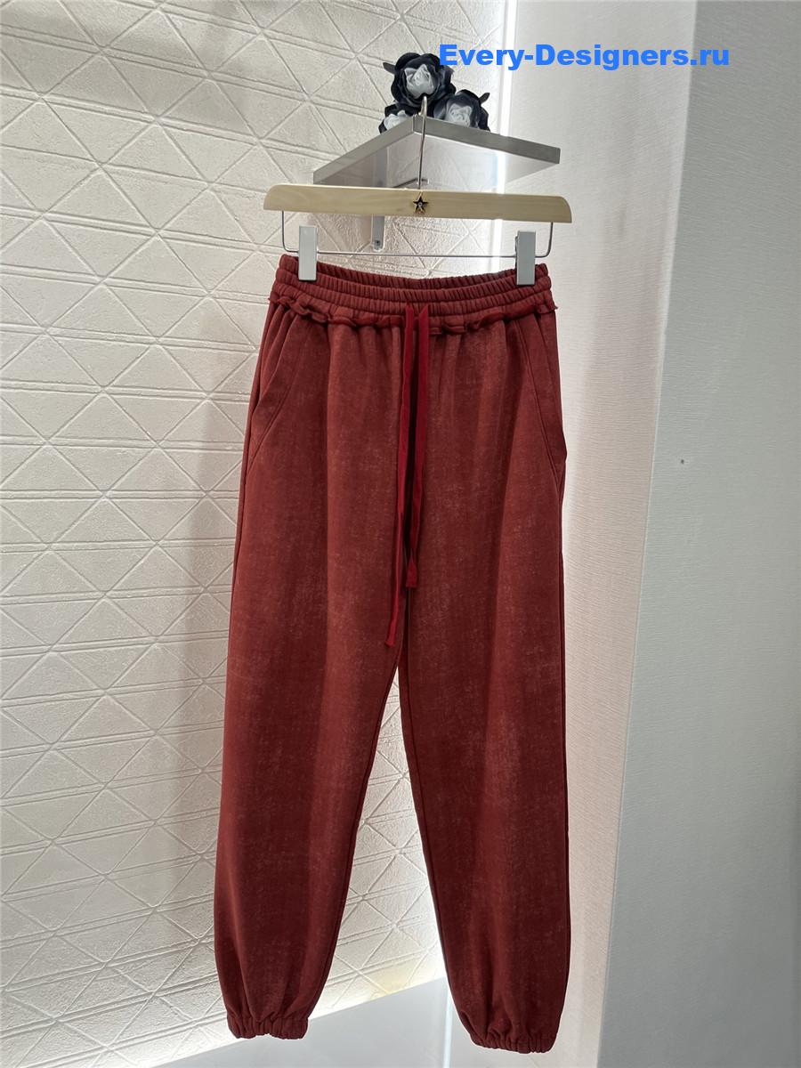 Miu Miu Crew Neck Logo Sweatshirt Set Red