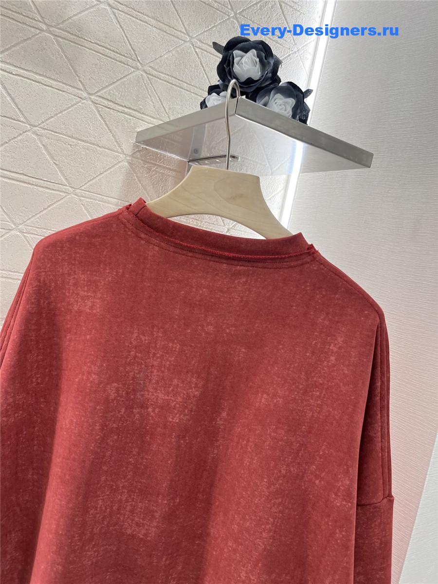 Miu Miu Crew Neck Logo Sweatshirt Set Red