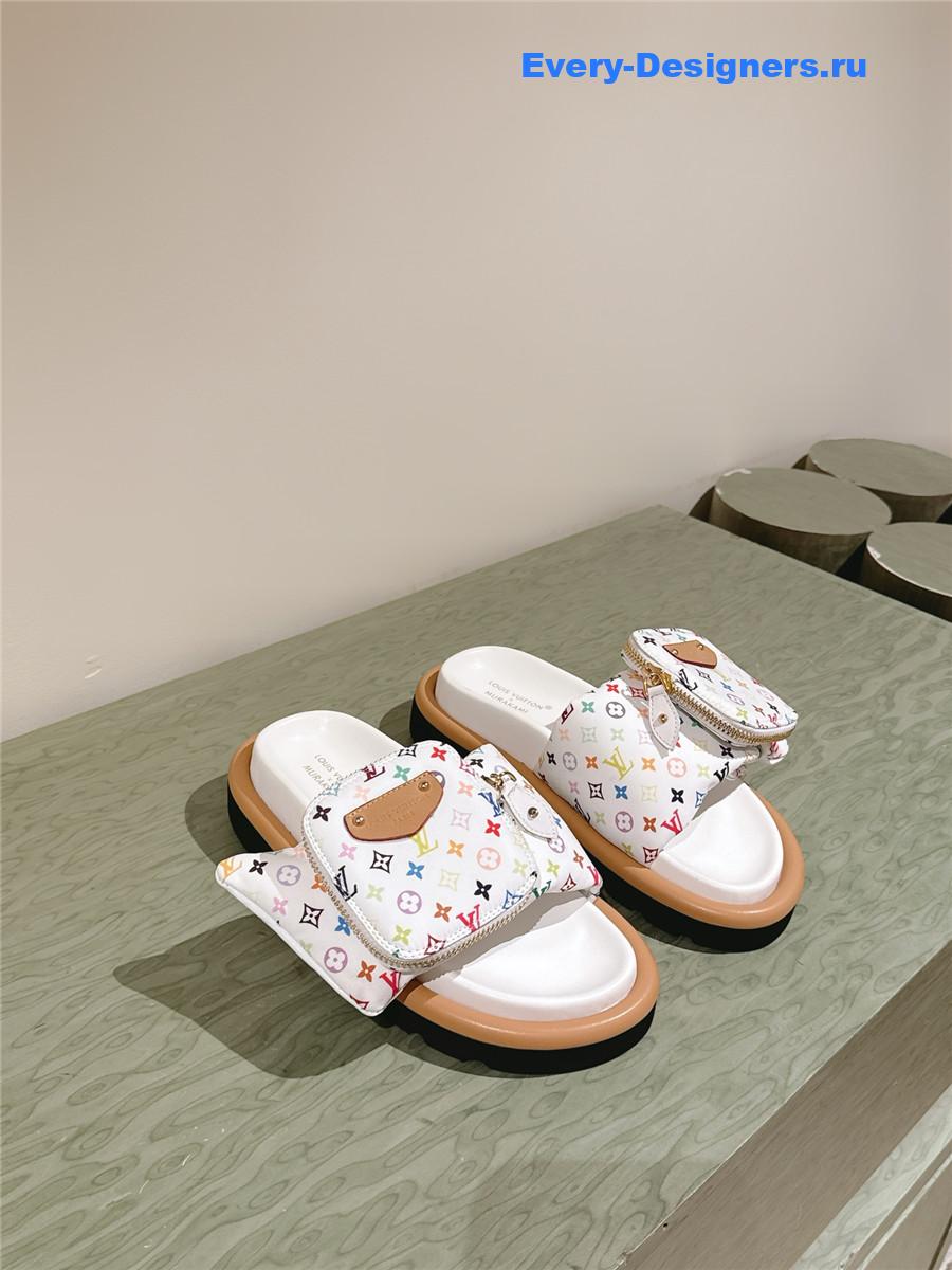 l0vis Vvtt0n lv x tm pool pillow flat comfort mule