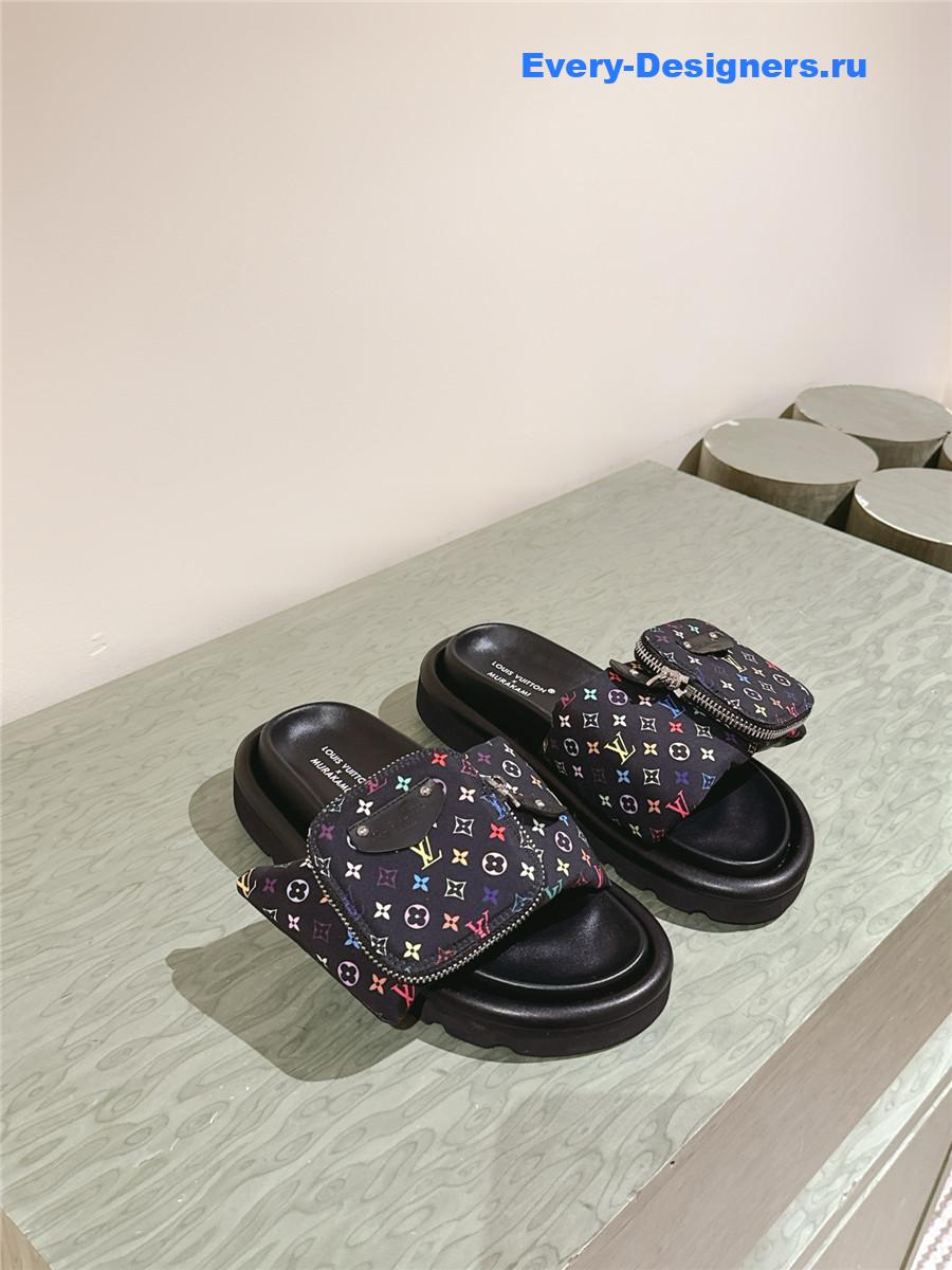 l0vis Vvtt0n x murakami pool pillow mules