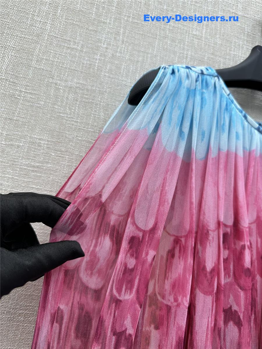 Va1e*ntin0 garavani multicolor rainbow silk dress