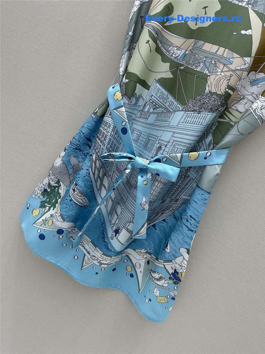 H**me5 printed silk twill dress