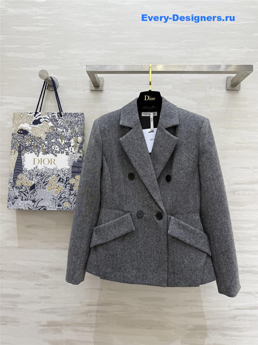 D10r marlène grey wool coat