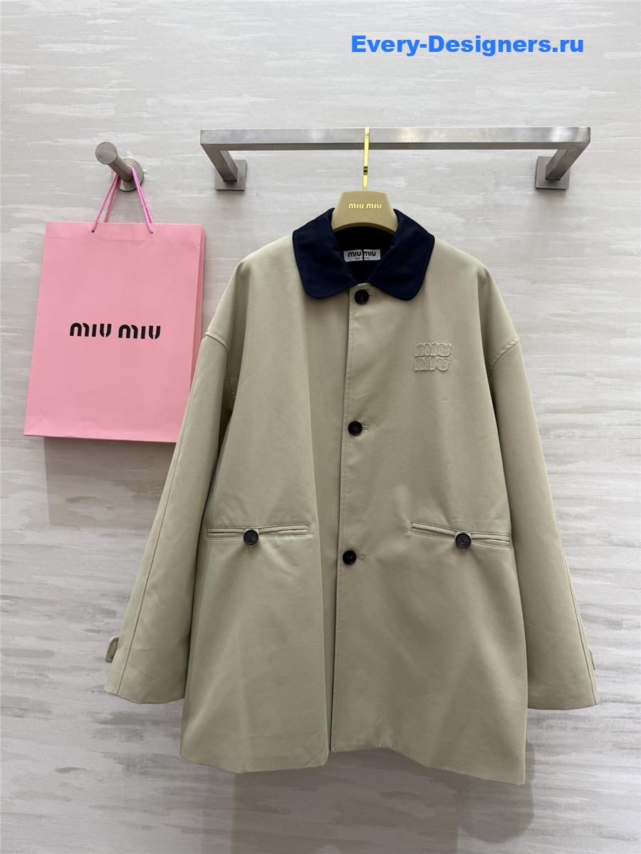 Miu Miu Grey Mid-Length Coat