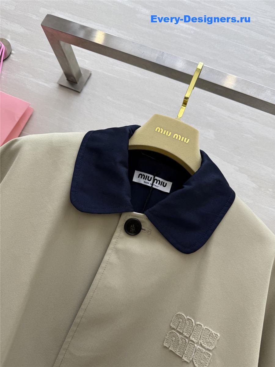 Miu Miu Grey Mid-Length Coat