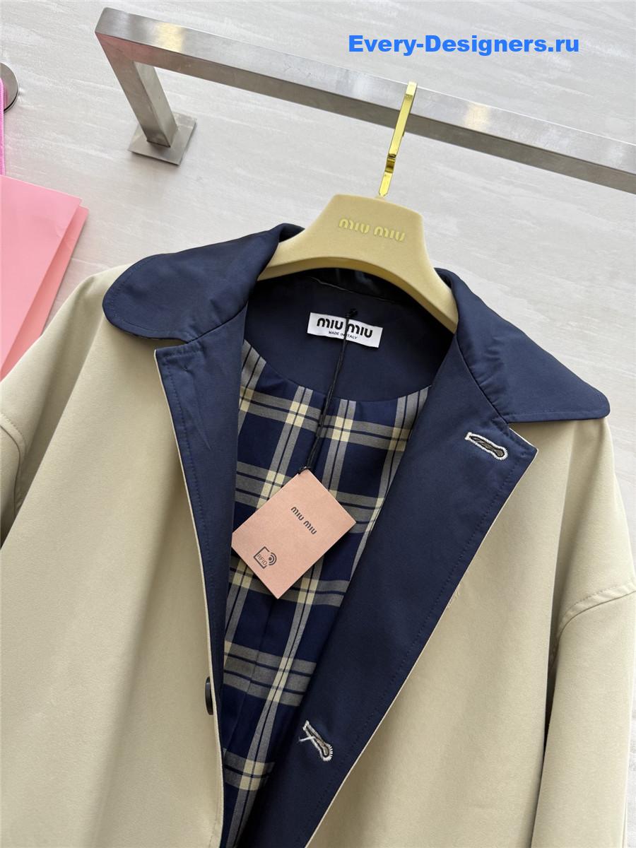 Miu Miu Grey Mid-Length Coat