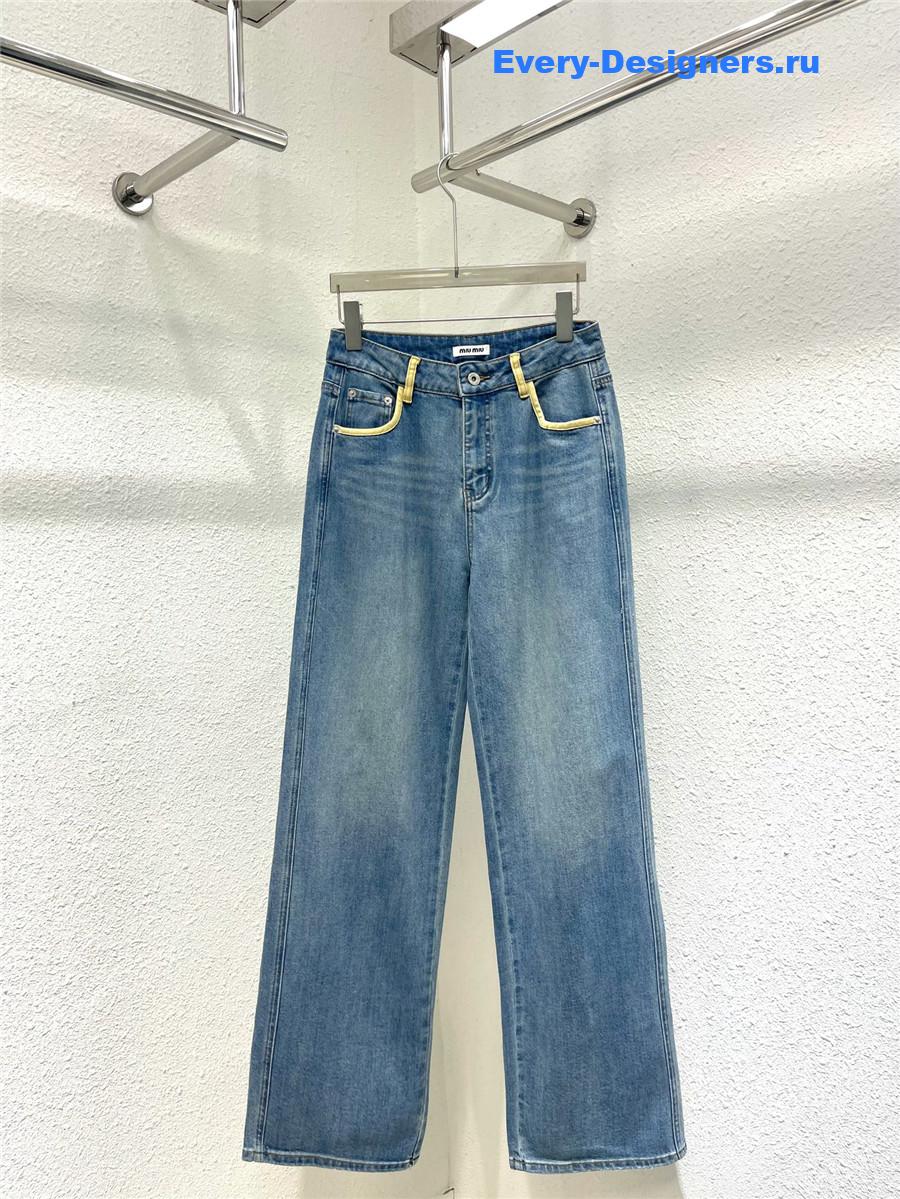 Miu Miu Straight Wide-Leg Jeans