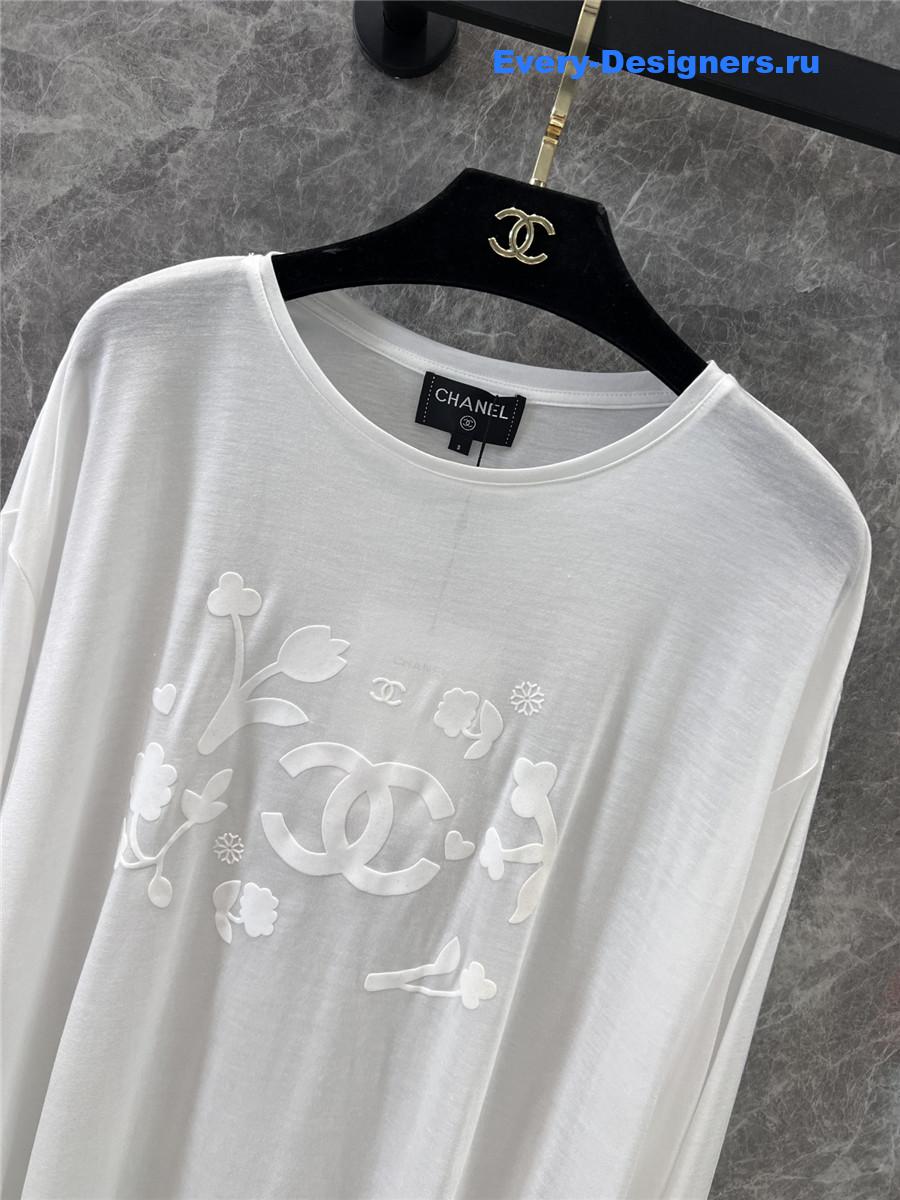 Ch**el logo print long sleeve top
