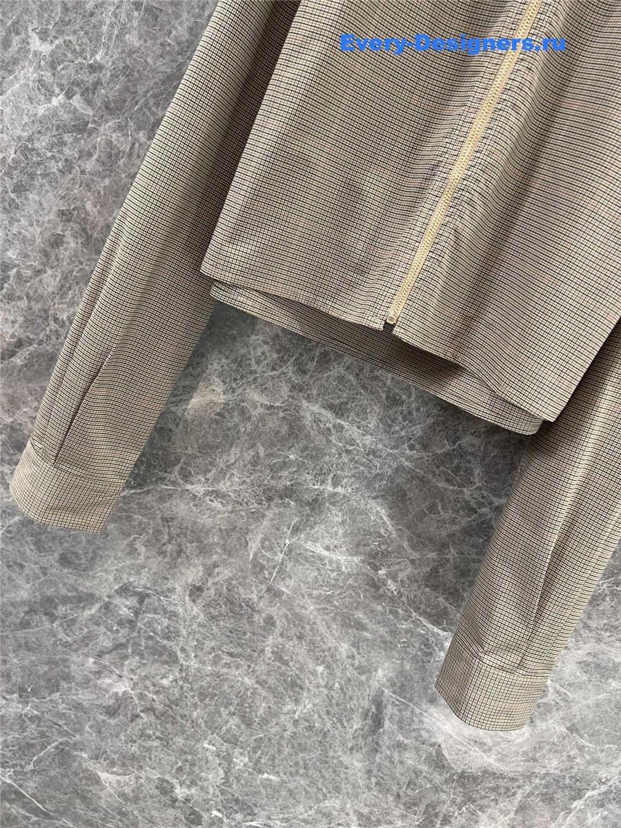 Miu Miu Olive Green Technical Check Shirt
