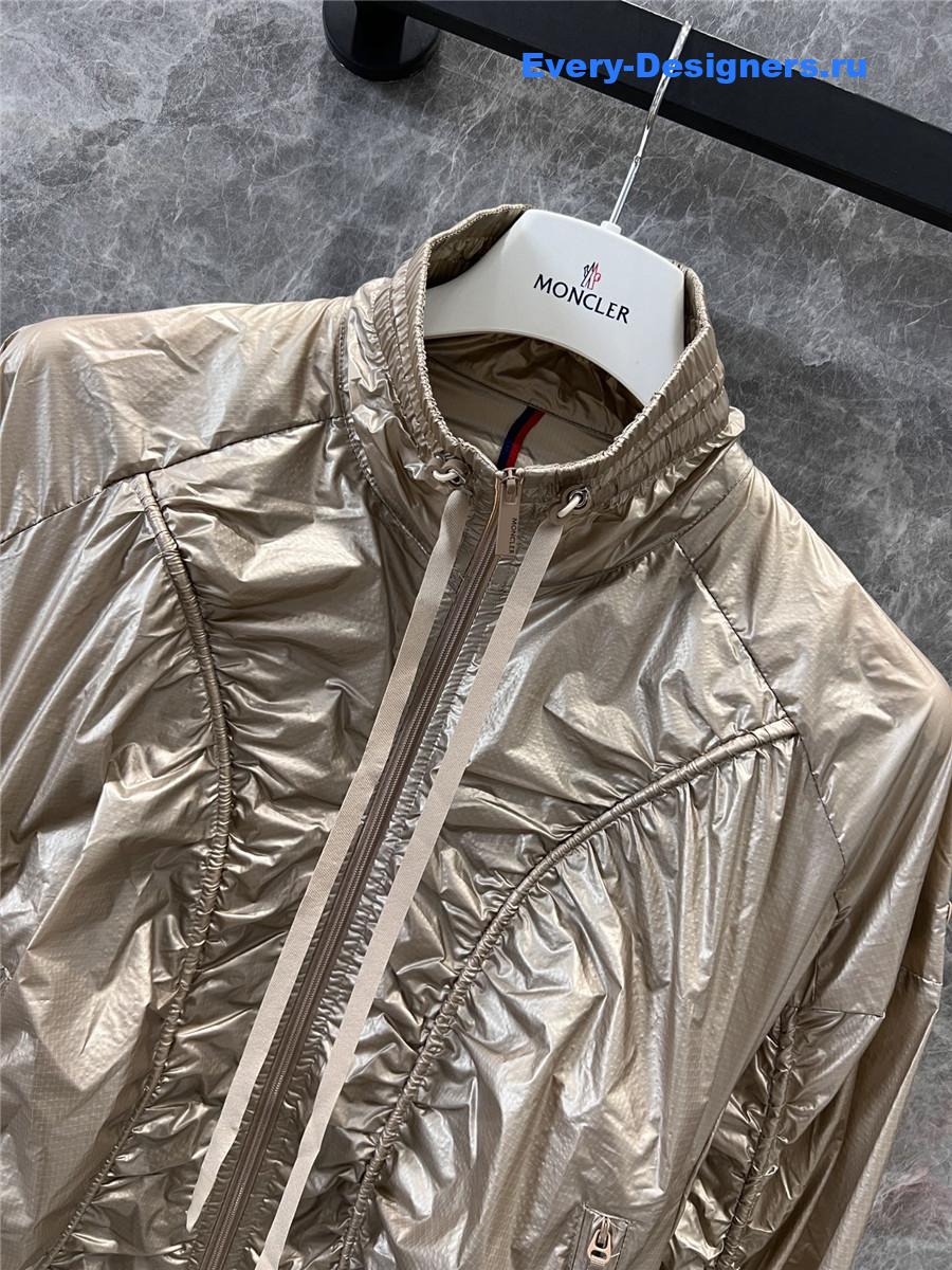 Moncler Doride Seamed Bomber Jacket Beige