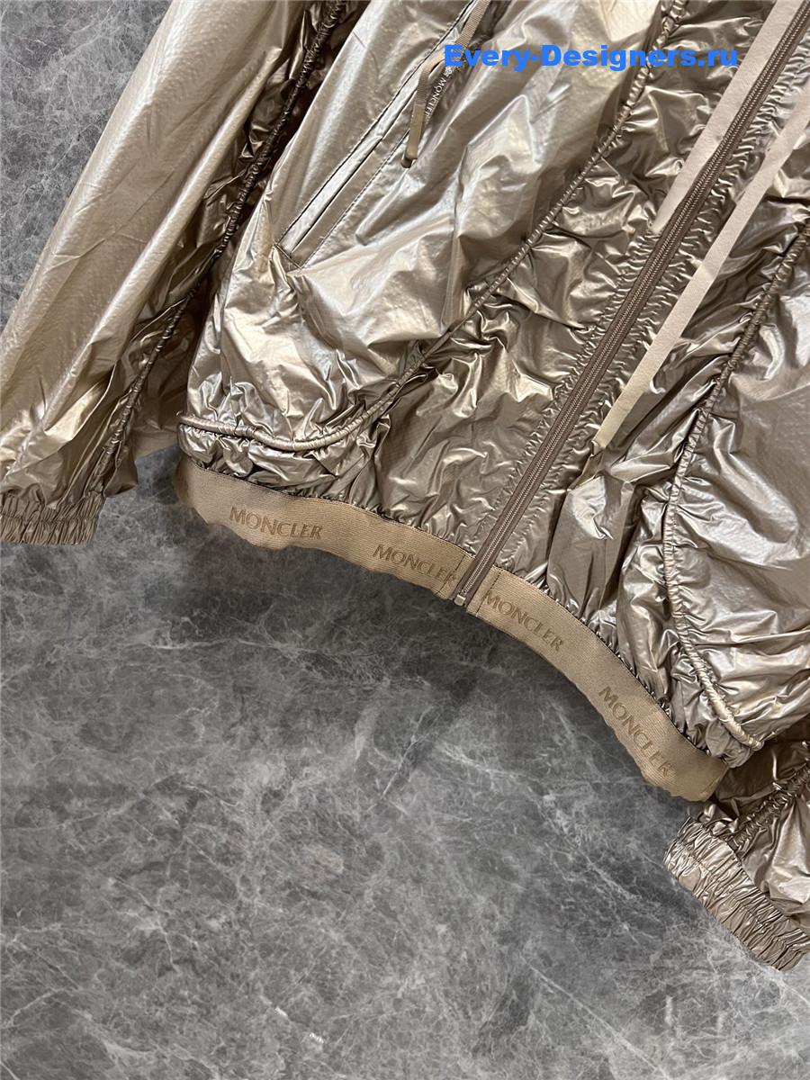 Moncler Doride Seamed Bomber Jacket Beige