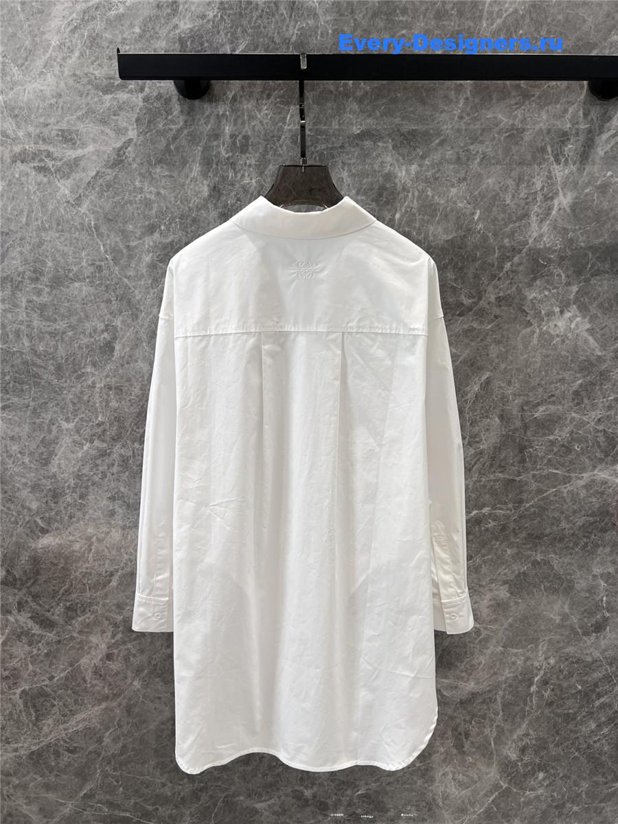 L0ew* irregular white loose shirt
