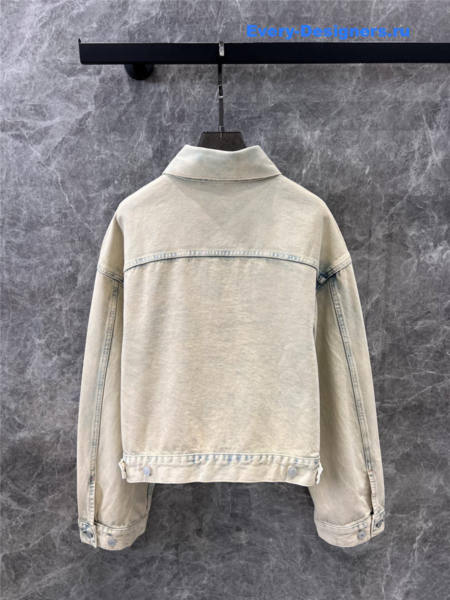 Acne Studios Beige Oversized Denim Jacket