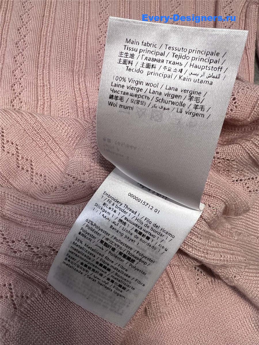 Va1e*ntin0 pink striped short-sleeve