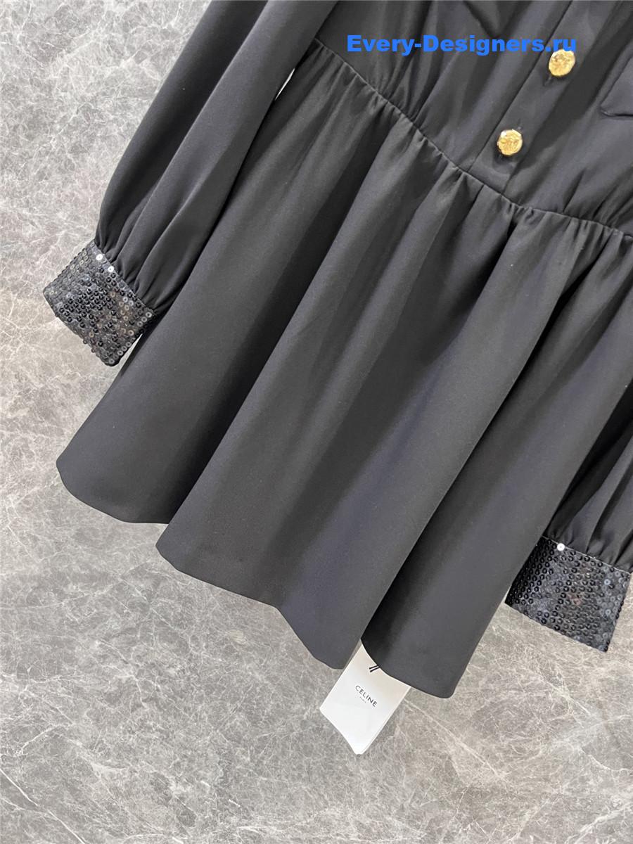 Ce1i*e spangle collar black dress