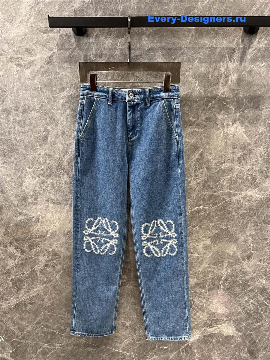 L0ew* anagram wide-leg jeans in blue