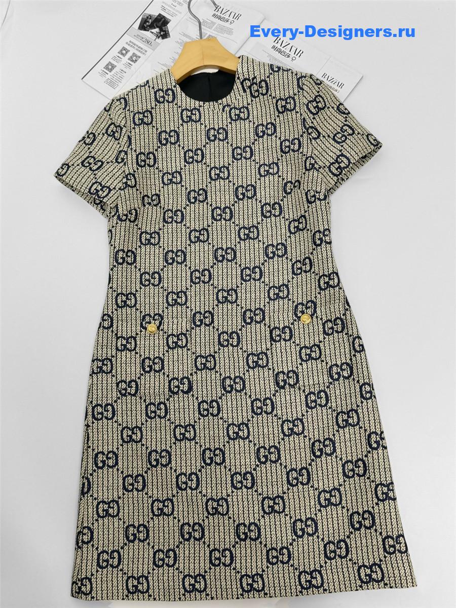 Gvc*1 gg-jacquard wool dress
