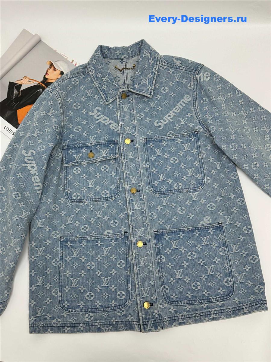 l0vis Vvtt0n svp*me monogram denim jacket