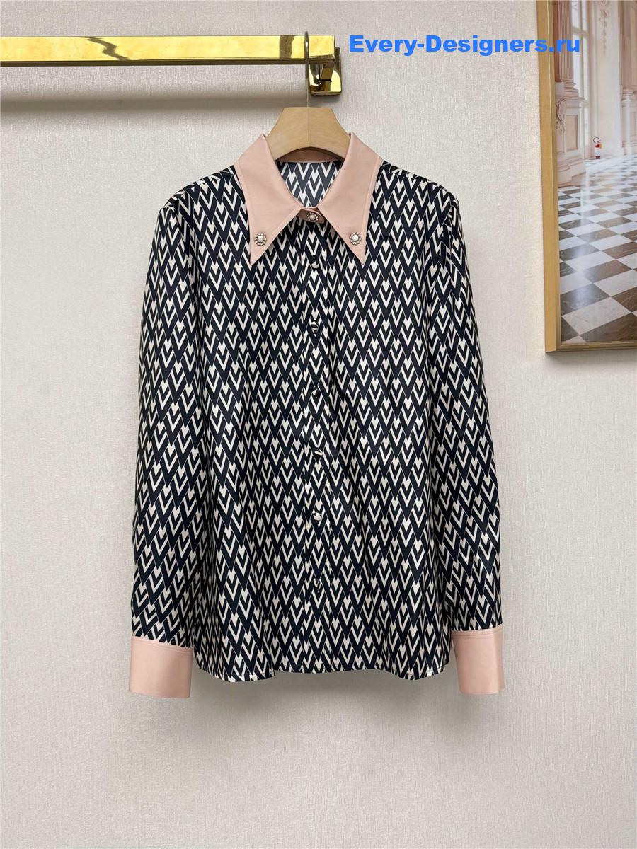 Va1e*ntin0 garavani toute la v silk shirt