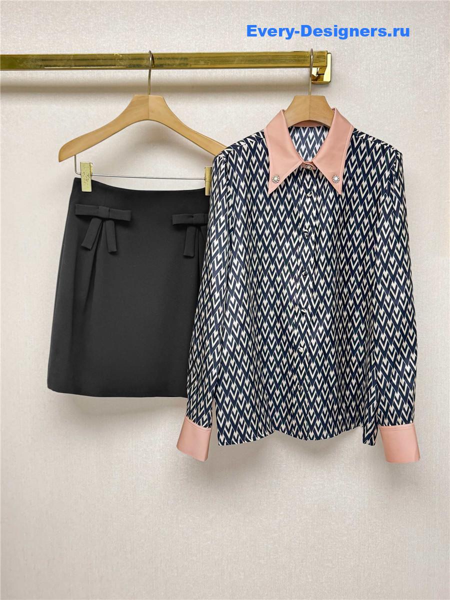 Va1e*ntin0 garavani toute la v silk shirt