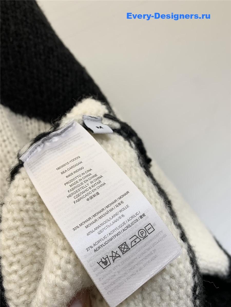 Ce1i*e stripe crew neck knit sweater