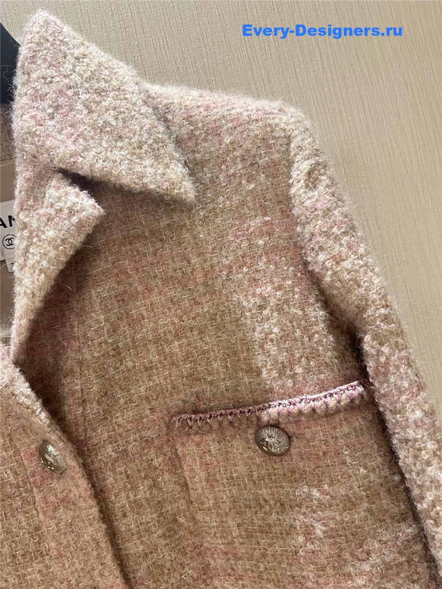 Ch**el pink four pocket tweed jacket