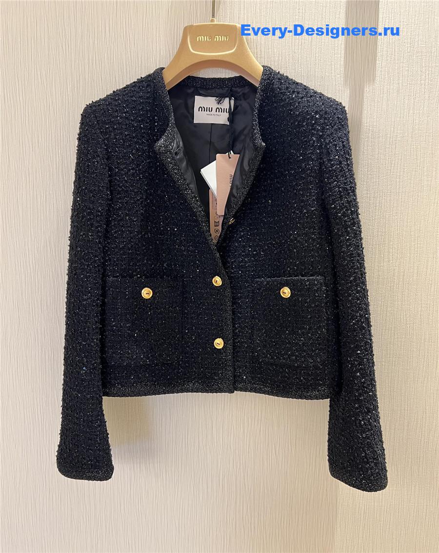 Miu Miu Tweed Cropped Jacket