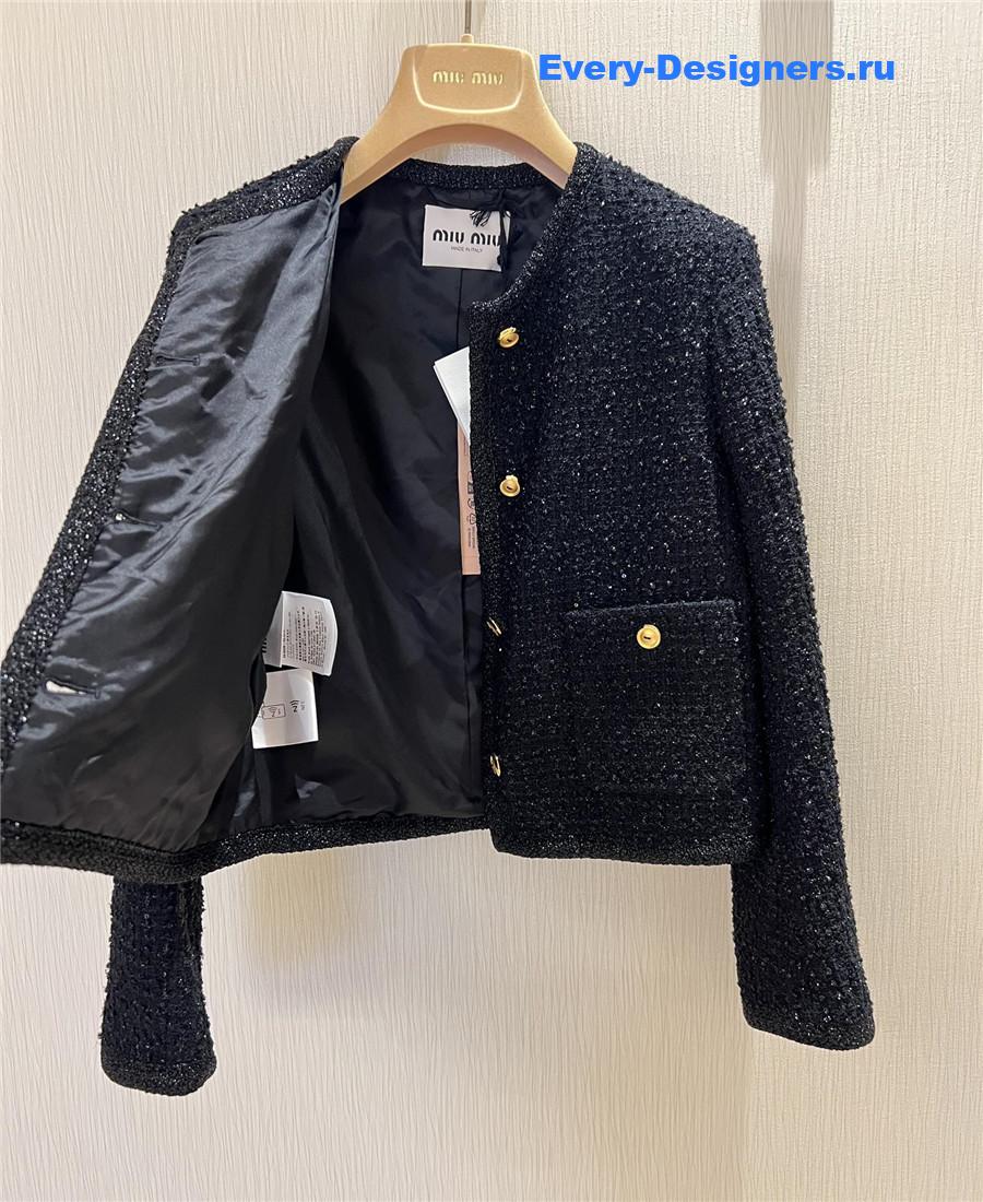 Miu Miu Tweed Cropped Jacket