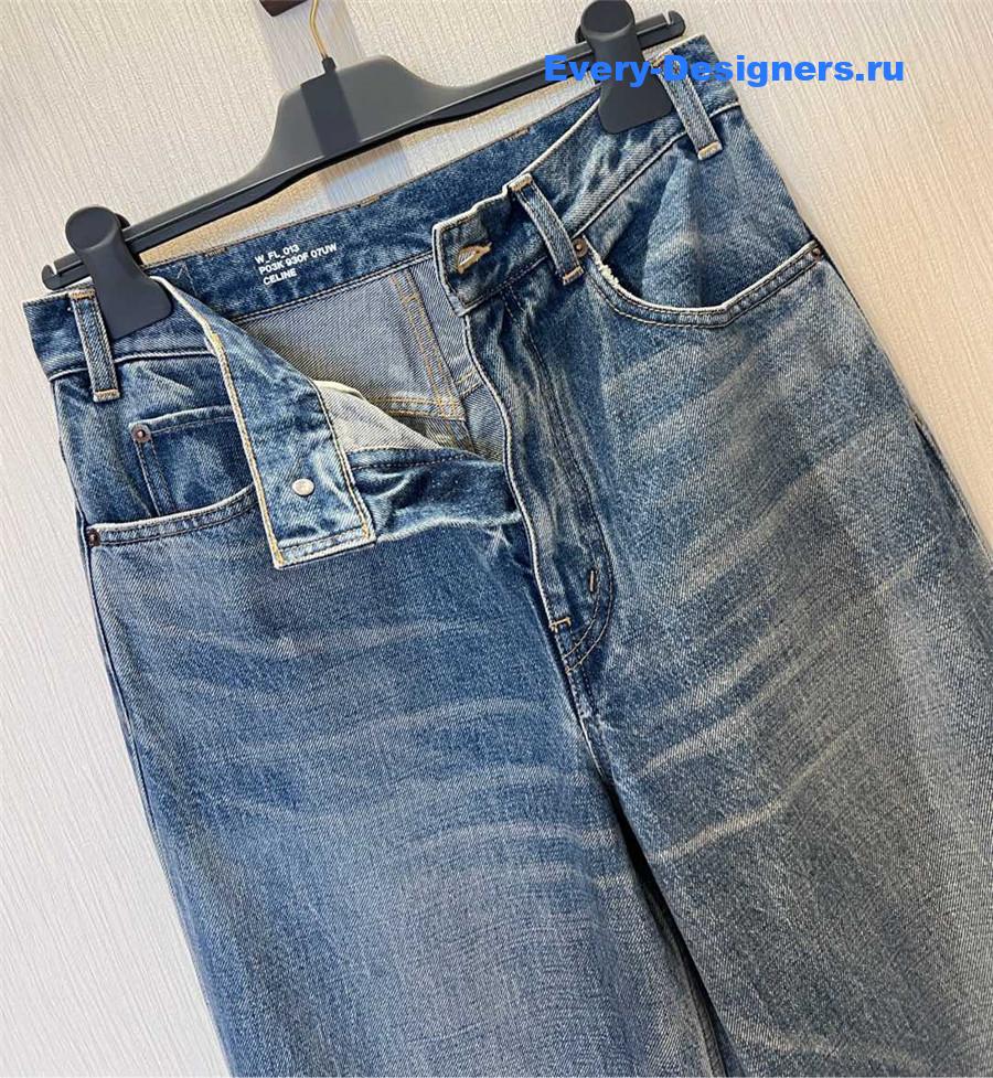 Ce1i*e blue straight washed jeans