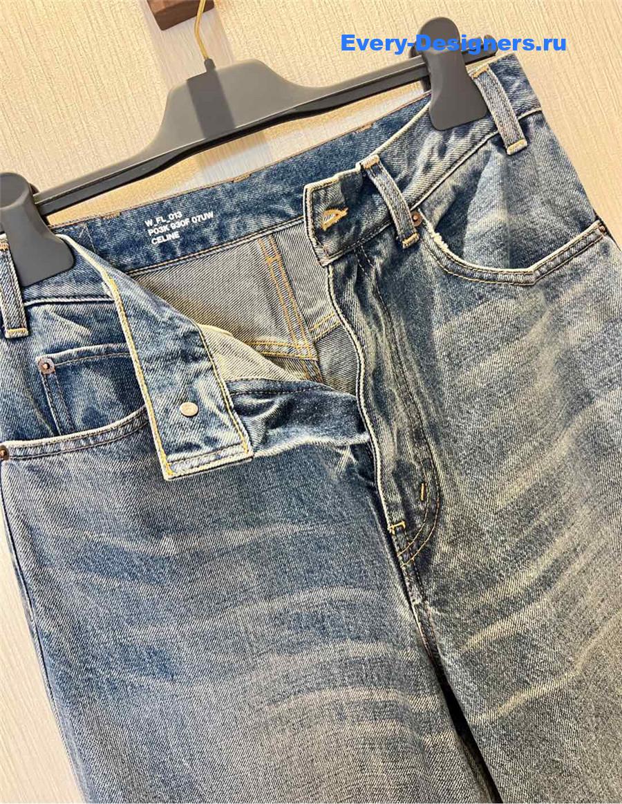 Ce1i*e blue straight washed jeans