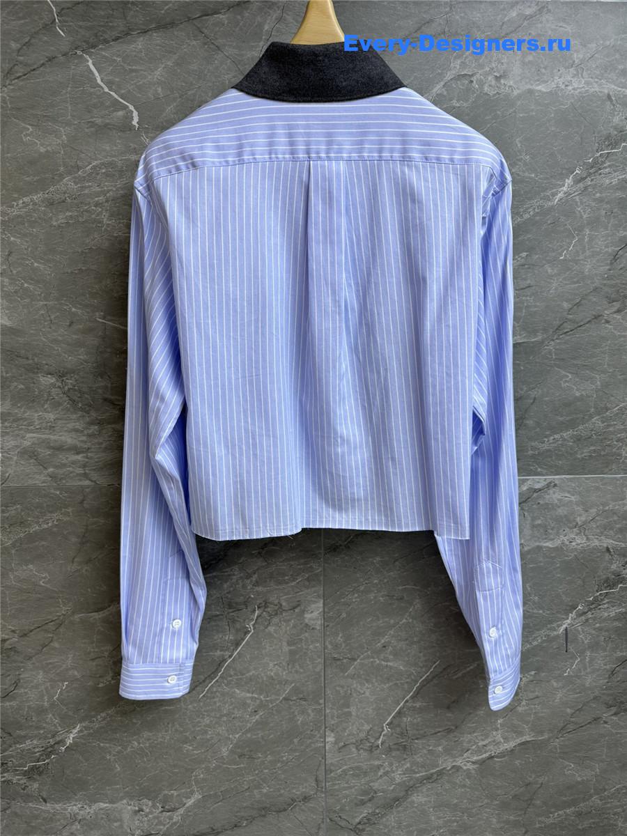 Miu Miu Blue Cotton Shirt Women