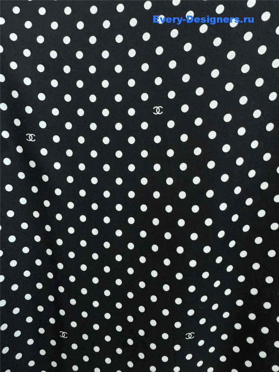 Ch**el black white polka dot silk pants