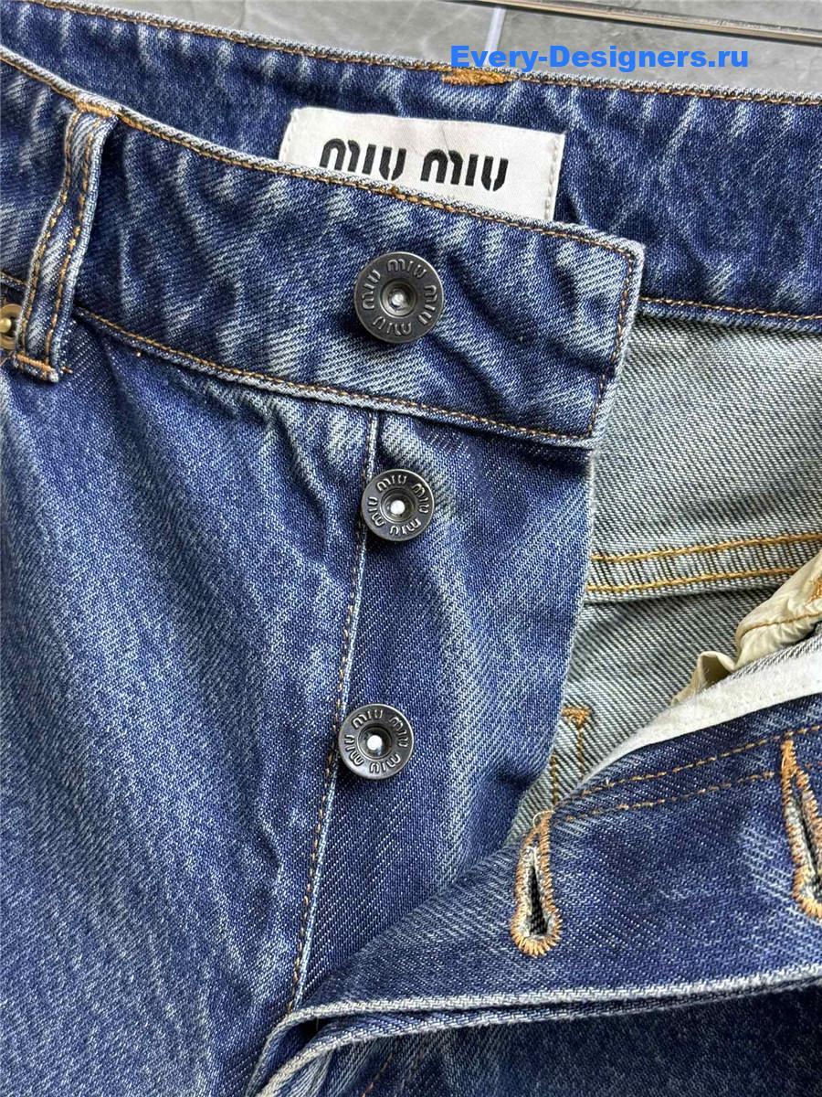 Miu Miu High Waist Navy Jeans
