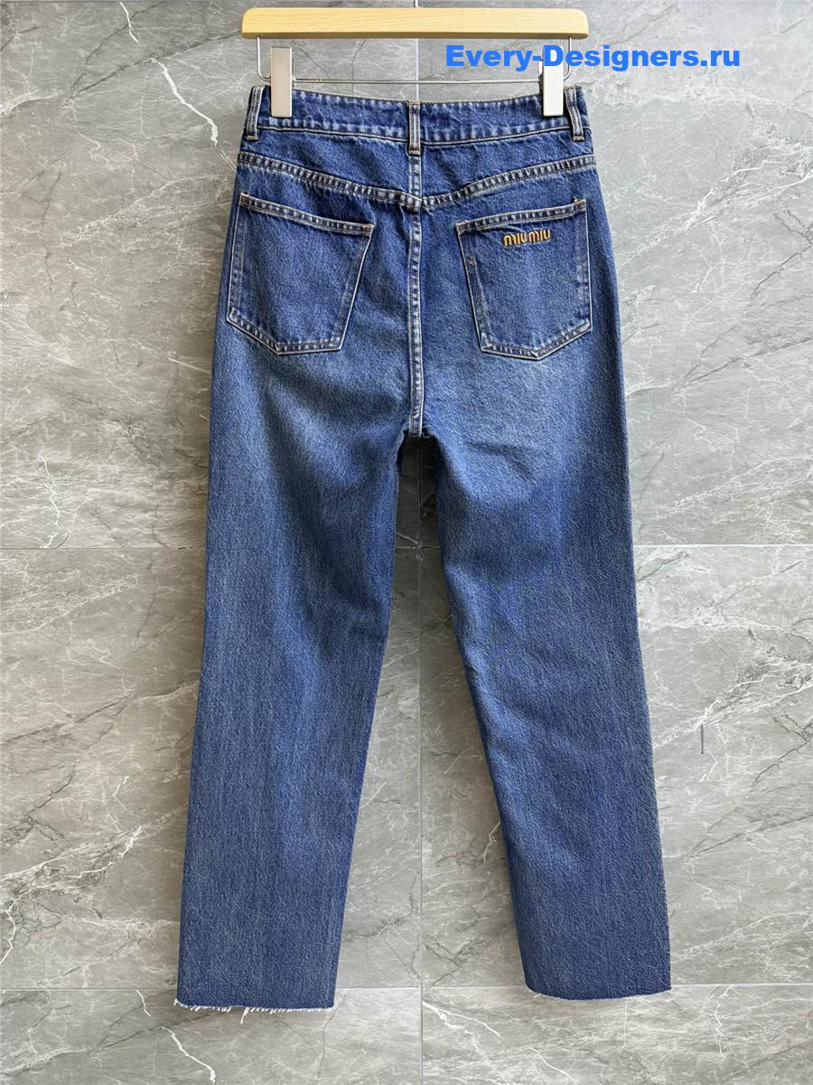 Miu Miu High Waist Navy Jeans