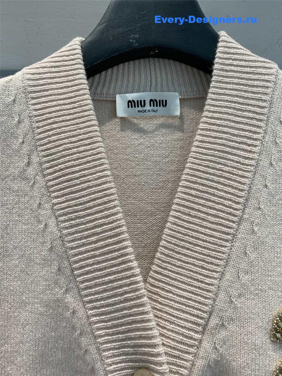 Miu Miu Women’s V-Neck Knitted Cardigan