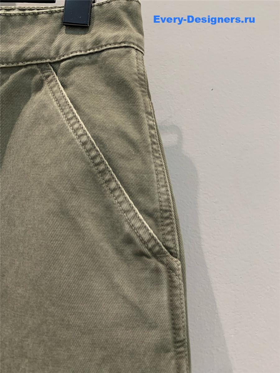 Miu Miu Washed Army Green Jeans