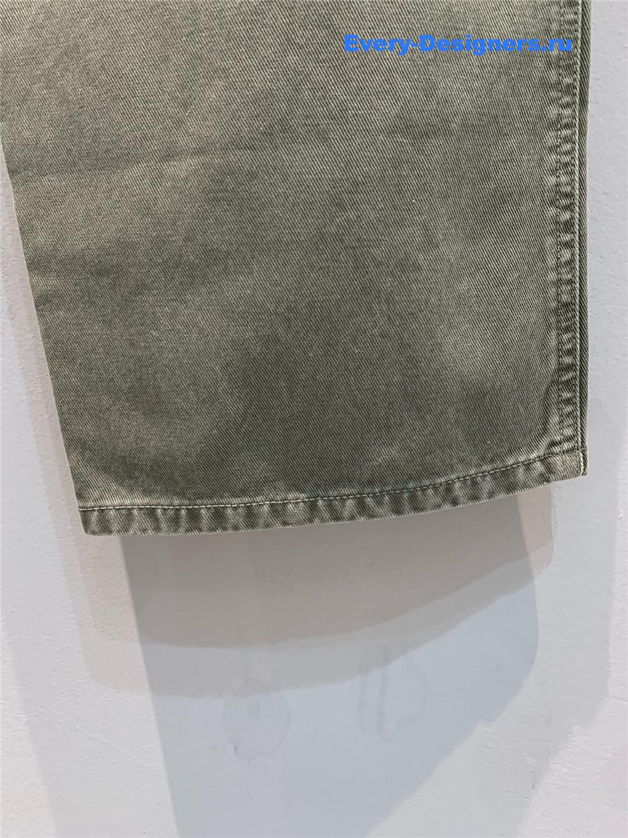 Miu Miu Washed Army Green Jeans