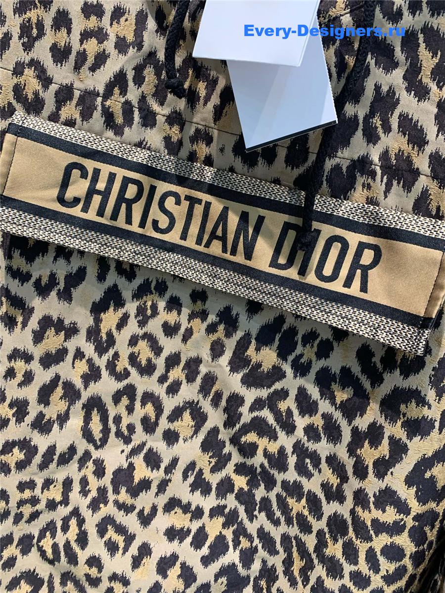 D10r leopard print hooded jacket