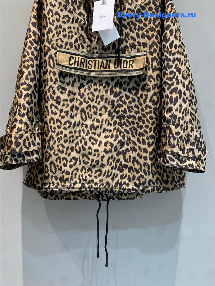 D10r leopard print hooded jacket