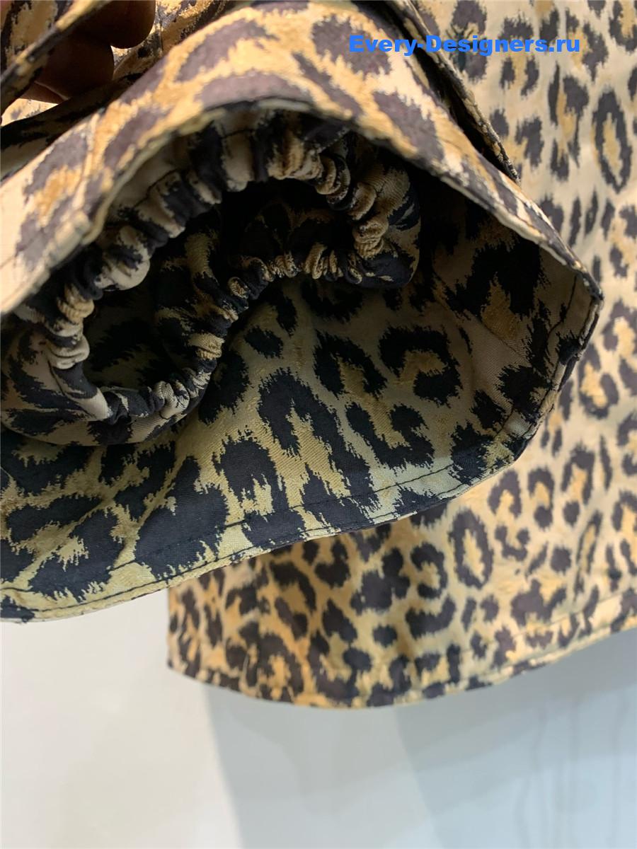 D10r leopard print hooded jacket