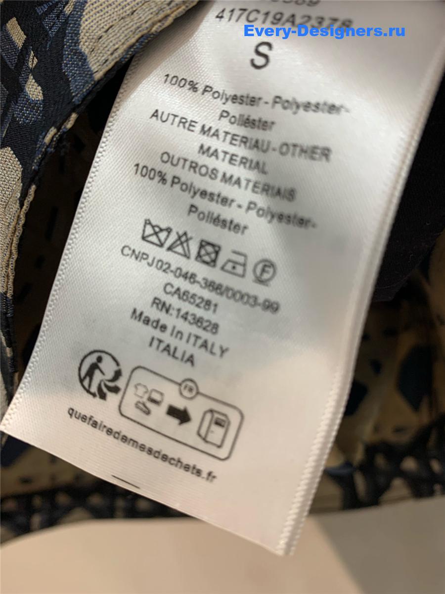 D10r blue oblique hooded short sleeves