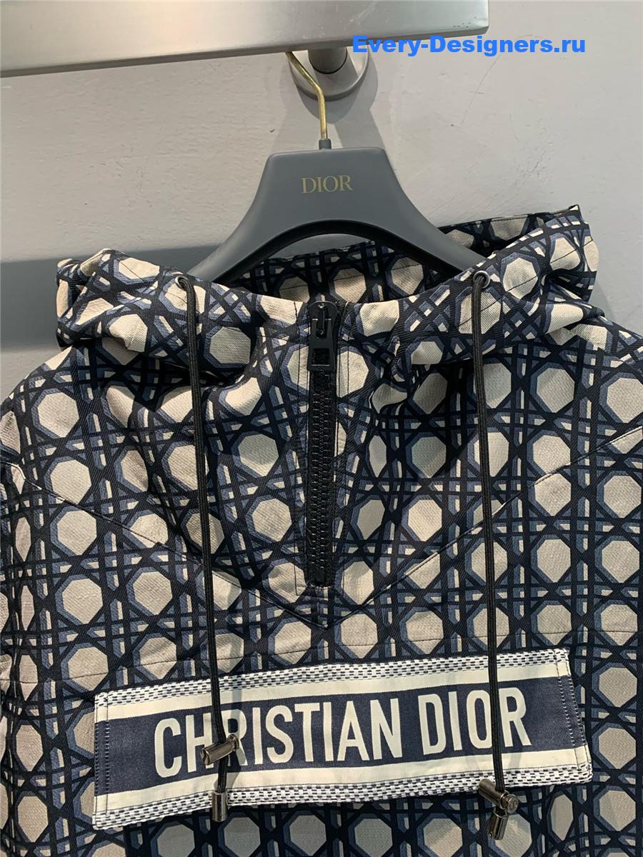 D10r blue oblique hooded short sleeves