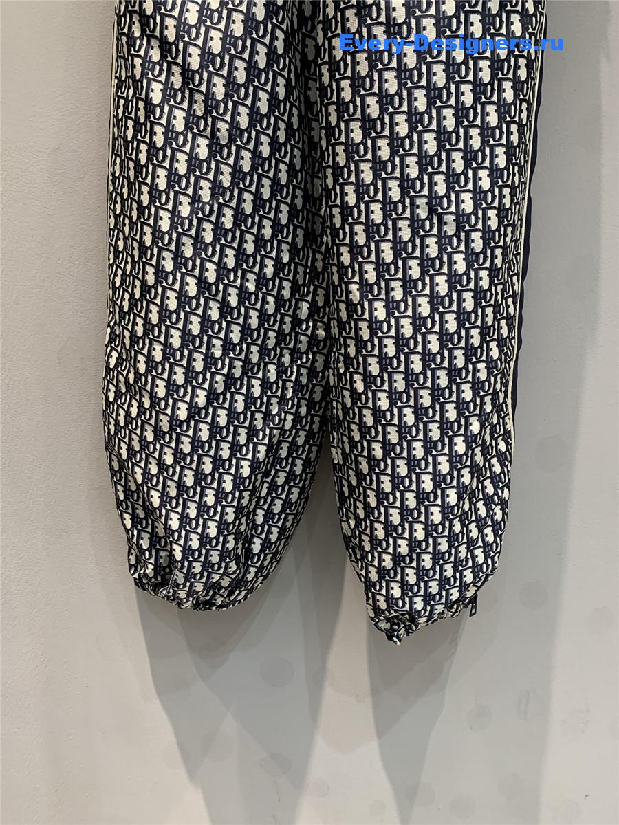 D10r blue oblique elastic cuff trousers