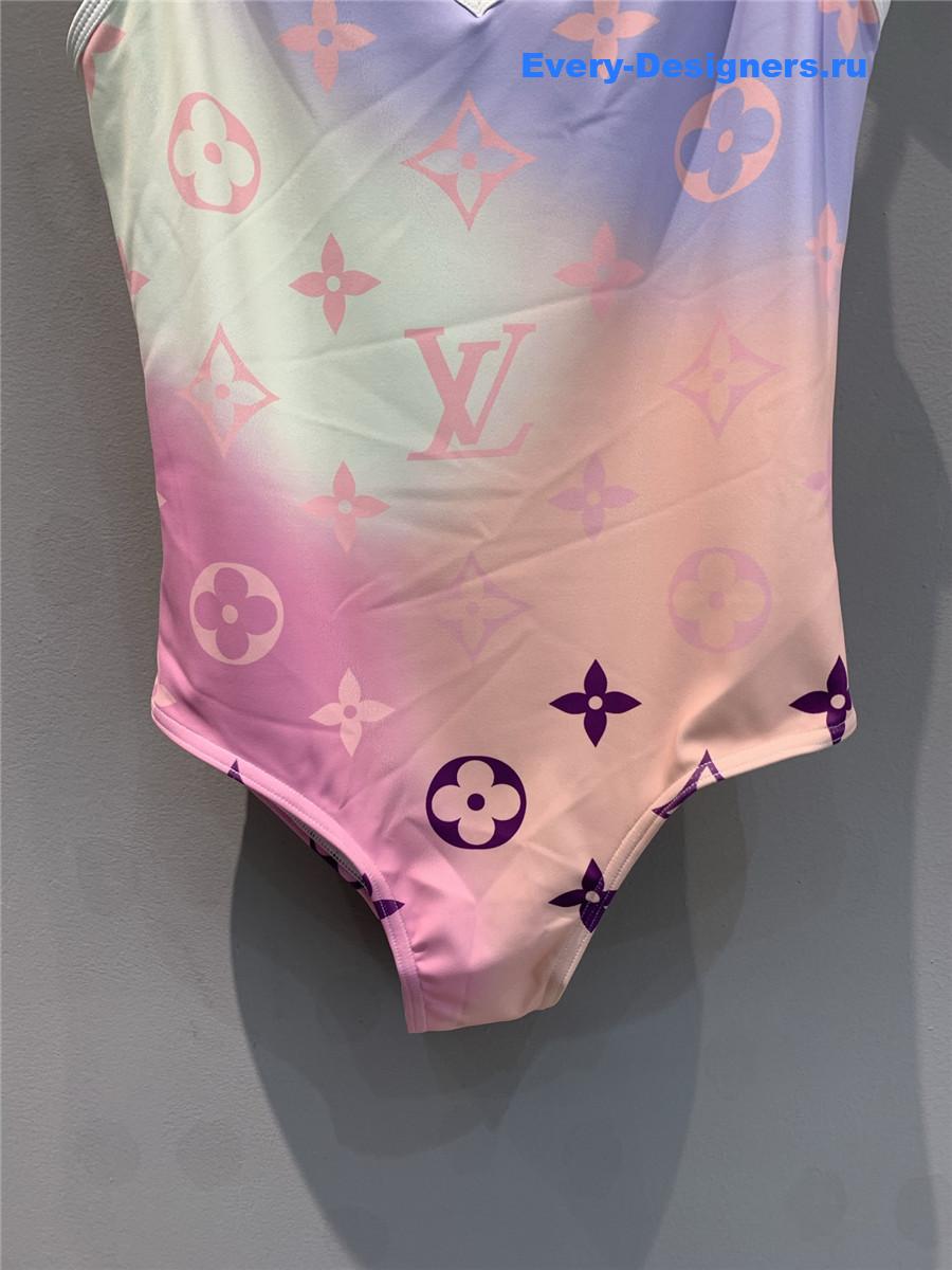 l0vis Vvtt0n monogram gradient cut-out one-piece swimsuit