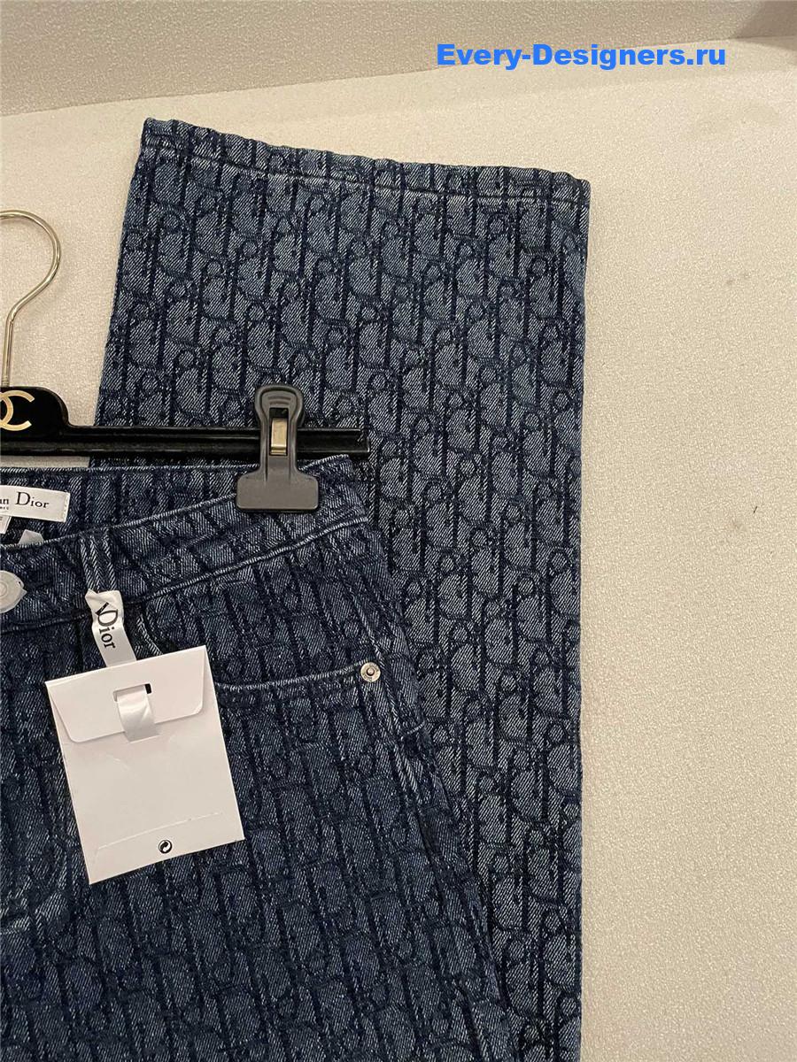 D10r oblique blue straight jeans